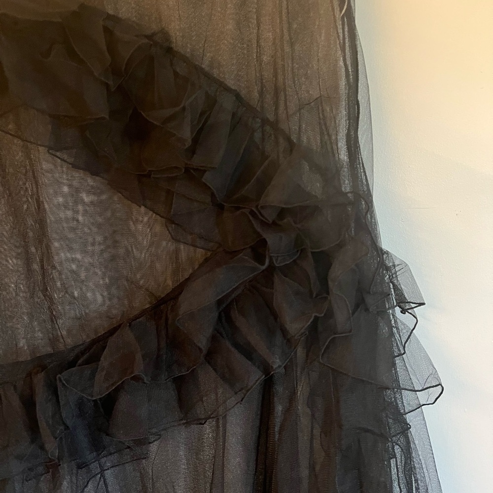 Women's Black free people Ruffle Mesh Skirt - Picture 2 of 5